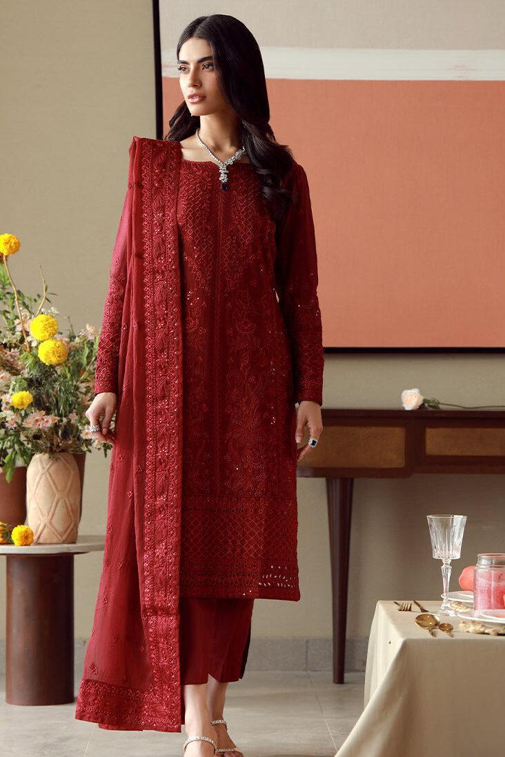 Gulaal Red Luxury Lawn Collection Replica
