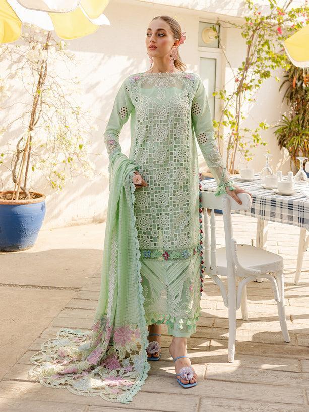 Alternative view of Parishay Mint Green Luxury Lawn Collection Replica