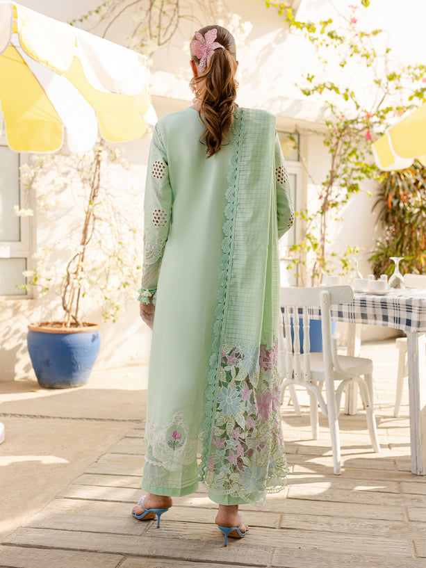 Parishay Mint Green Luxury Lawn Collection Replica - Image 3