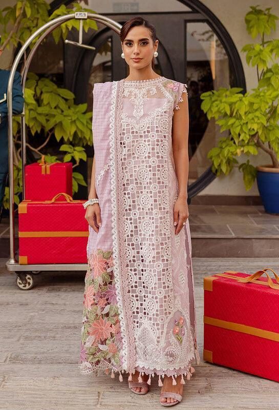 Parishay Pink Luxury Lawn Collection Replica