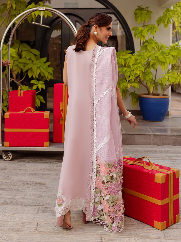 Parishay Pink Luxury Lawn Collection Replica - Image 3