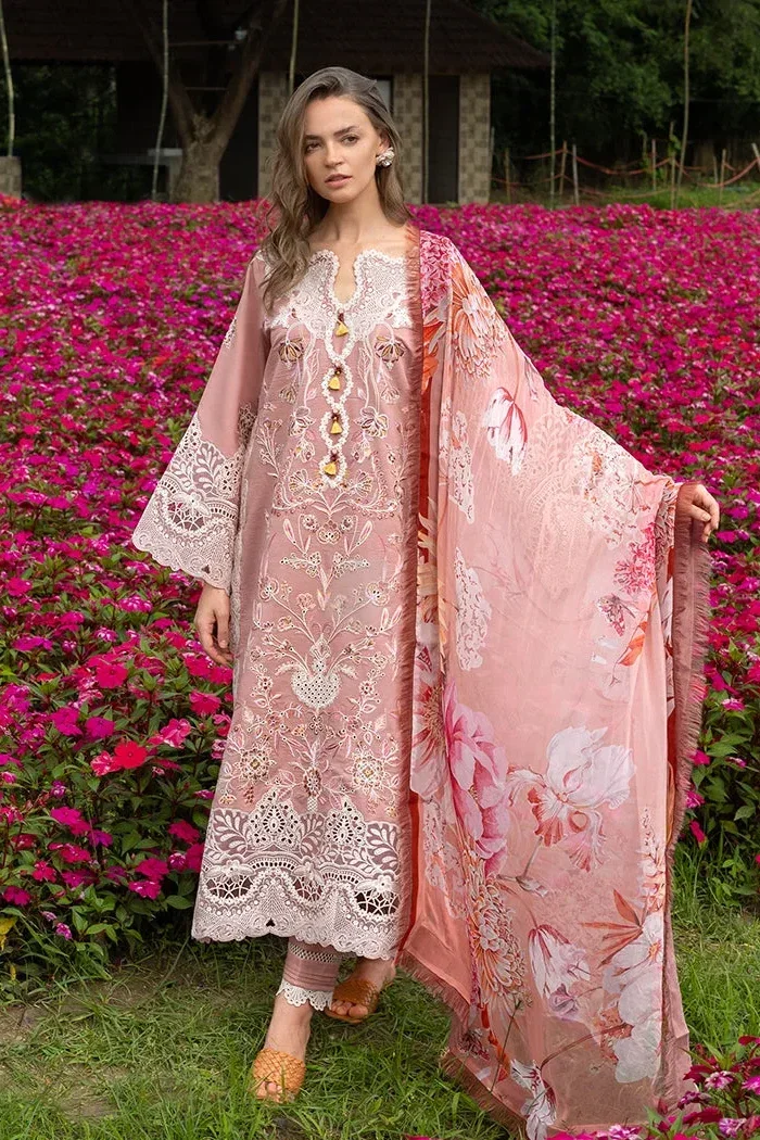 Mushq Pink Luxury Lawn Collection Replica