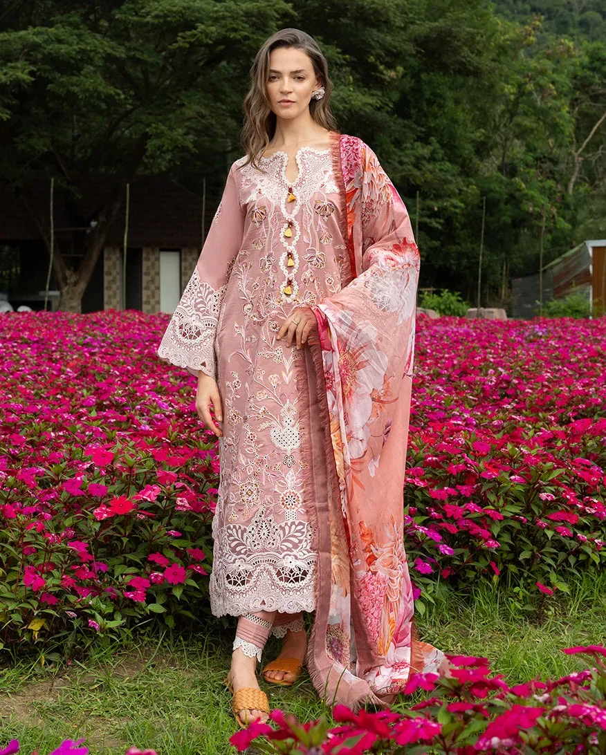 Alternative view of Mushq Pink Luxury Lawn Collection Replica