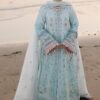 Qalamkar Sky Blue Luxury Lawn Collection Replica