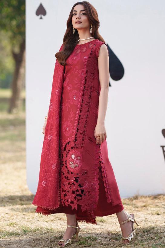 Alternative view of Parishay Red Luxury Lawn Collection Replica