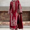 Zaib Red Luxury Lawn Collection Replica
