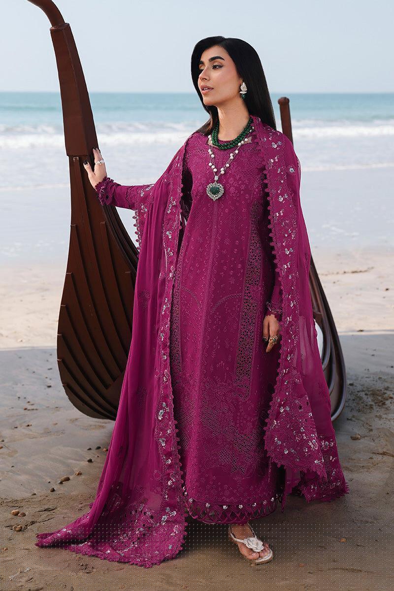 Qalamkar Shocking Pink Luxury Lawn Collection Replica