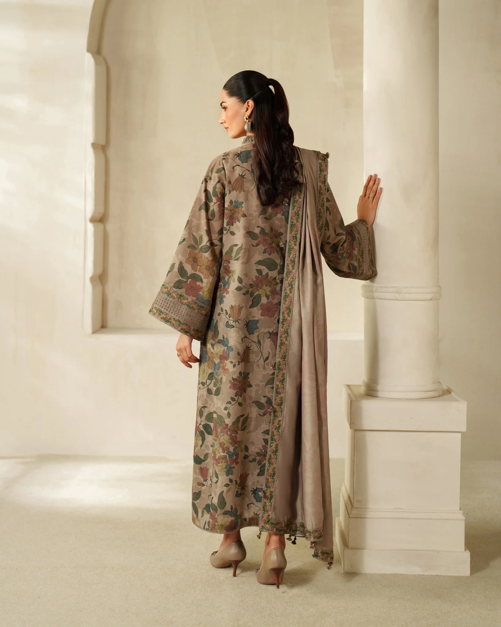 Baroque Brown Luxury Printed Lawn Collection Replica - Image 2