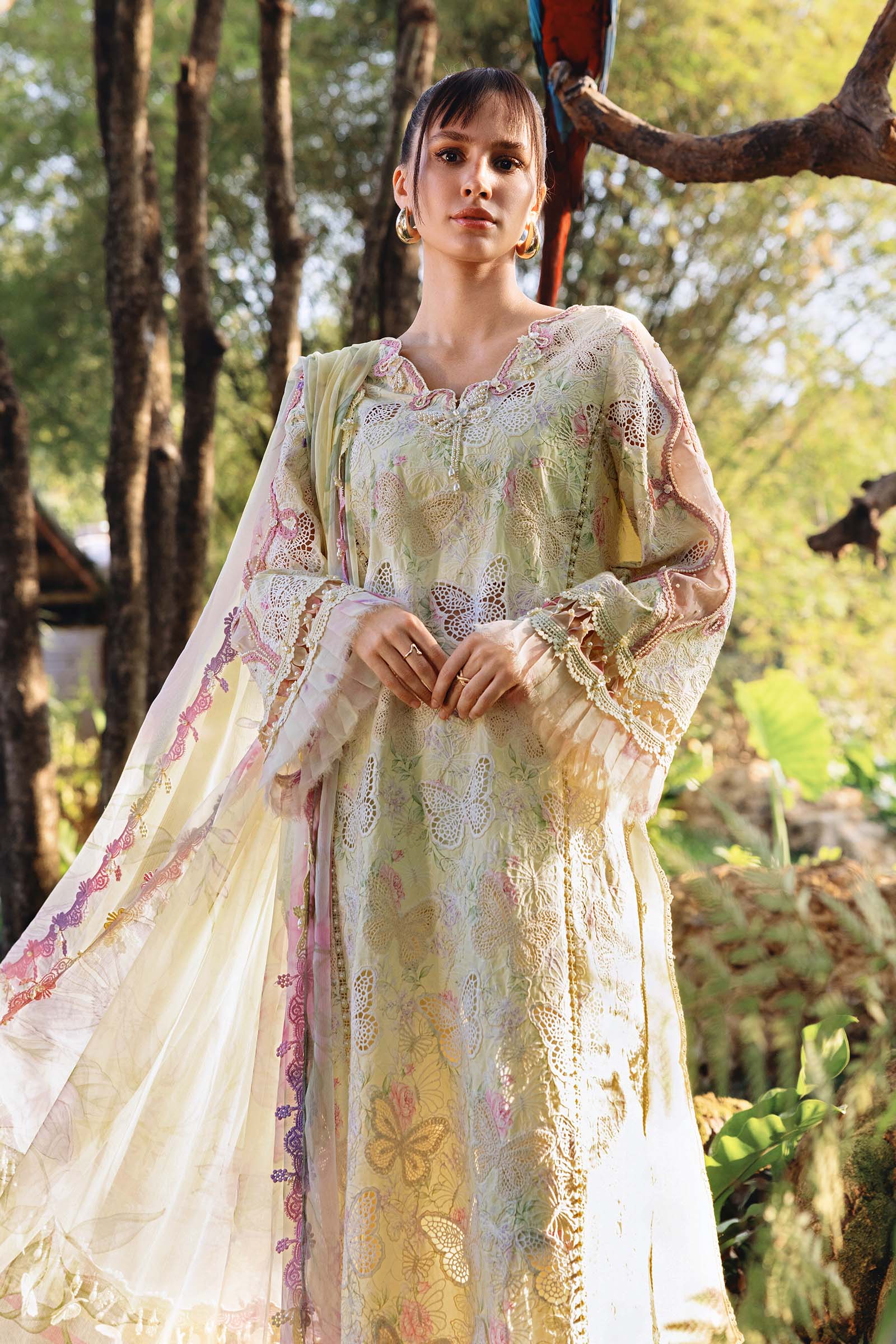Alternative view of Maria B Yellow Luxury Printed Lawn Collection Replica
