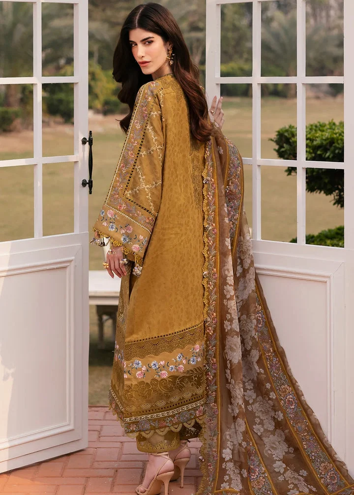 Baroque Mustard Luxury Lawn Collection Replica - Image 3