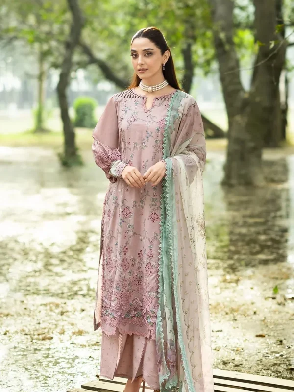 Elaf Pink Luxury Printed Lawn Collection Replica