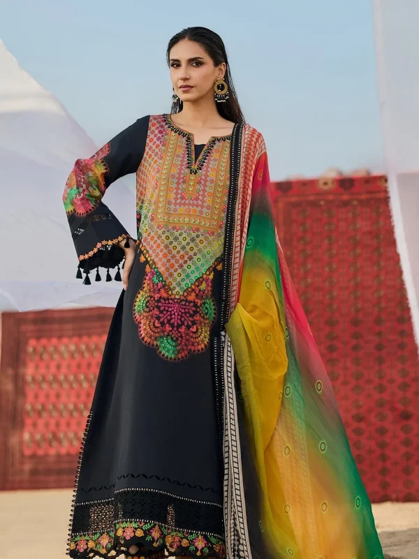 Charizma Black Luxury Swiss Lawn Collection Replica