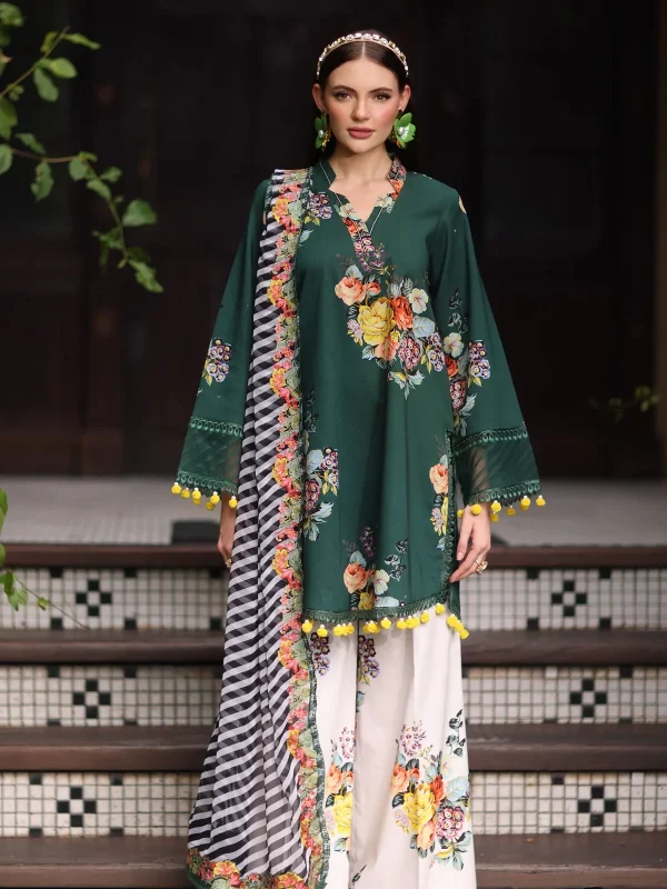 Charizma Green Luxury Printed Lawn Collection Replica
