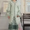 Afrozeh Light Green Luxury Lawn Collection Replica