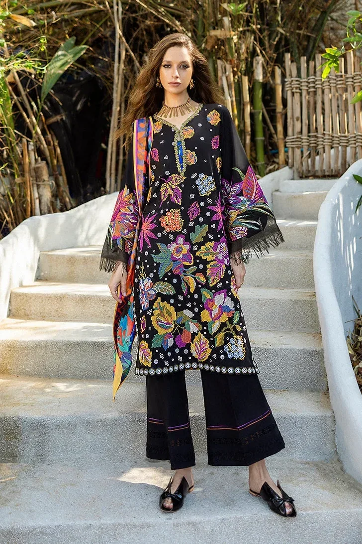 Mushq Black Luxury Lawn Collection Replica