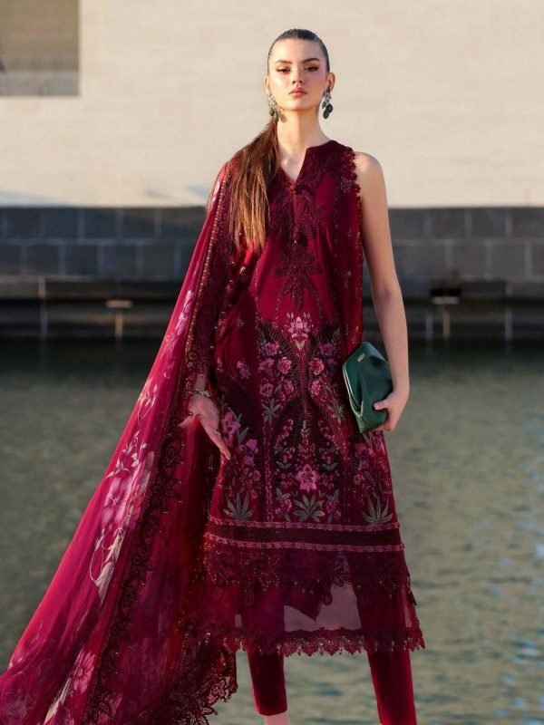 Maria B Maroon Luxury Lawn Collection Replica