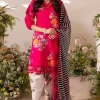 Charizma Shocking Pink  Printed Lawn Collection Replica