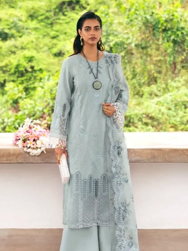 Saira Rizwan Sky Blue Luxury Lawn Collection Replica