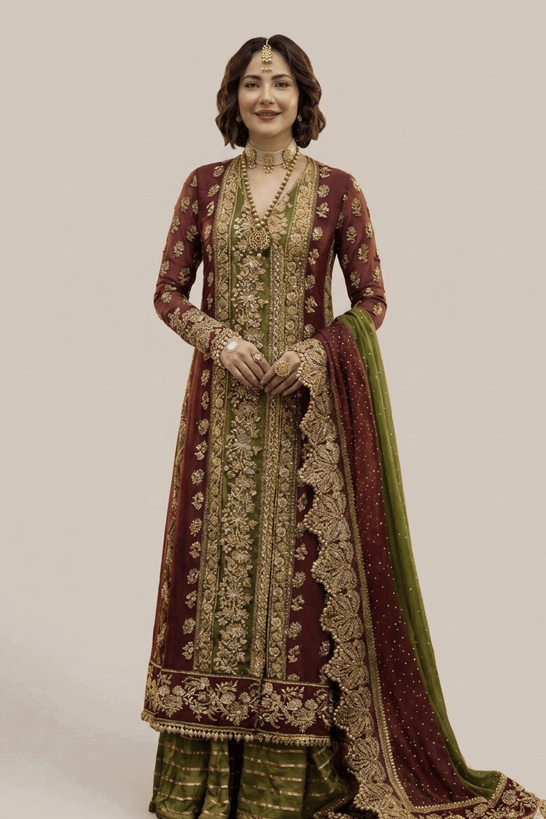 Crimson Mehendi Exclusive Formal Collection Chiffon Replica