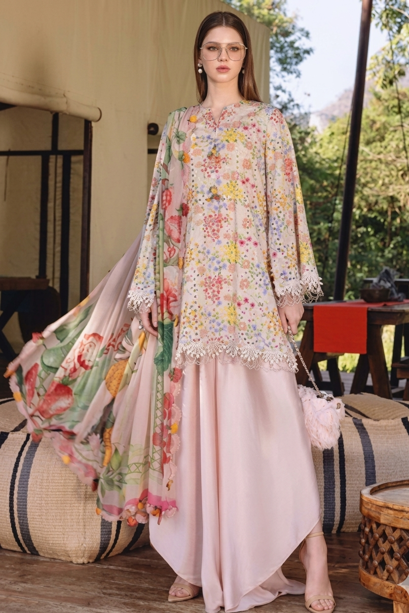 Maria.B Peach Printed Lawn Collection Replica