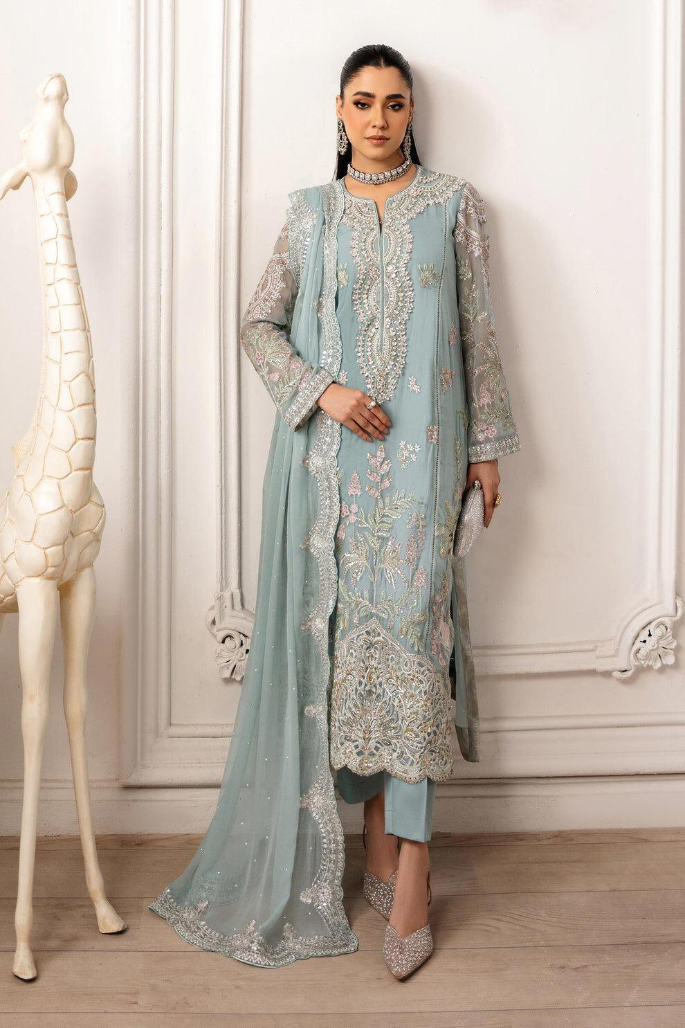 Imrozia Sea Green Formal Collection Chiffon Replica