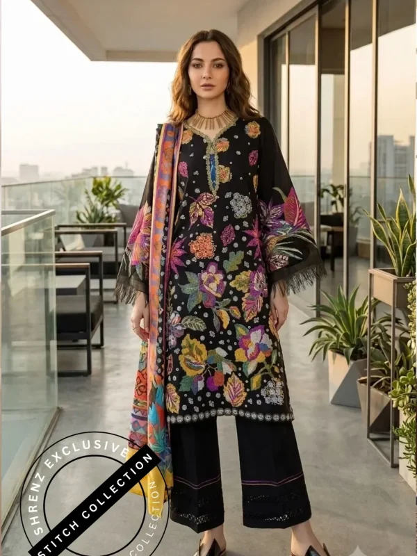 Shrenz 3 Piece Stitched Lawn Pret Collection