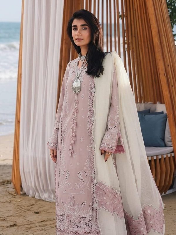 Qalamkar Purple Luxury Lawn Collection Replica