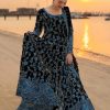 Faiza Saqlain Black Luxury Lawn Collection Replica