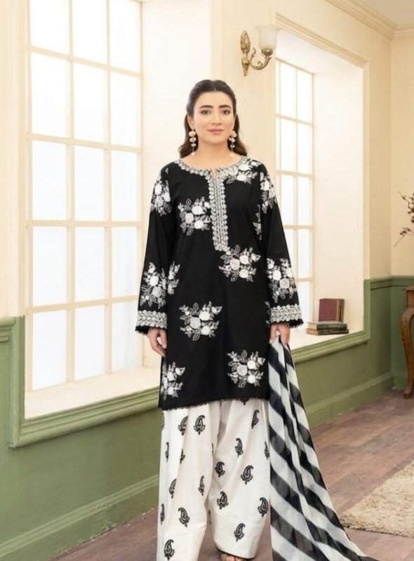 Zara Shahjahan Black Digital Printed Lawn Collection Replica