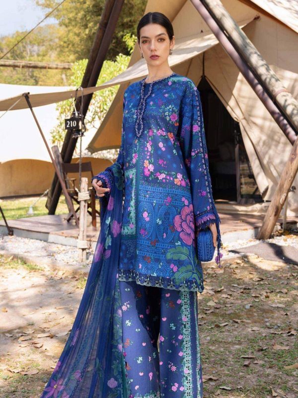 Maria B Royal Blue Luxury Printed Lawn Collection Replica