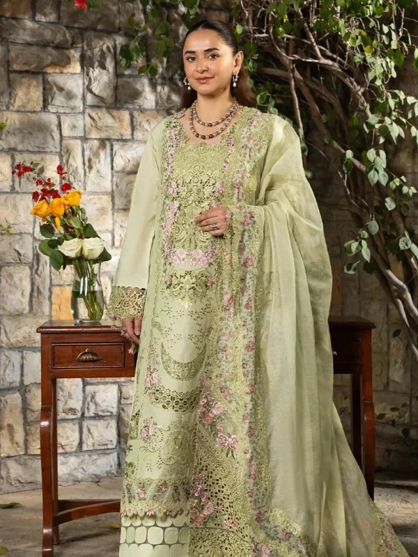 Elaf Pistachio Luxury Lawn Collection Replica