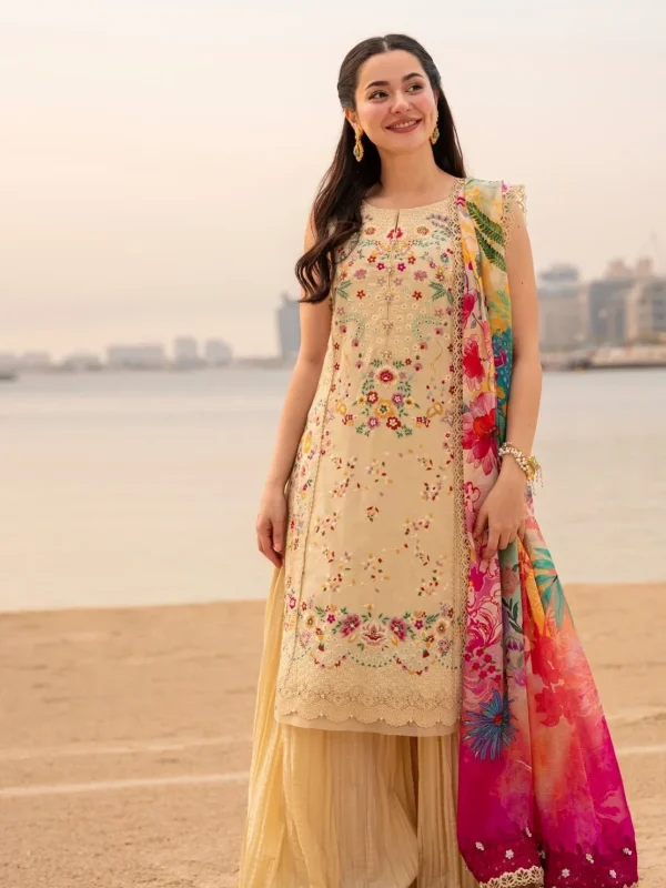 Faiza saqlain Skin Luxury Lawn Collection Replica