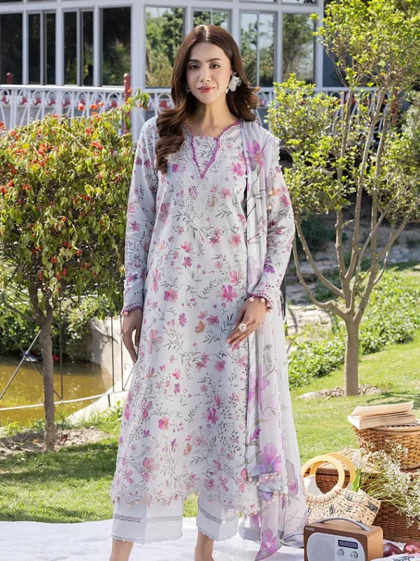 Crimson Grey  Printed Lawn Collection Replica