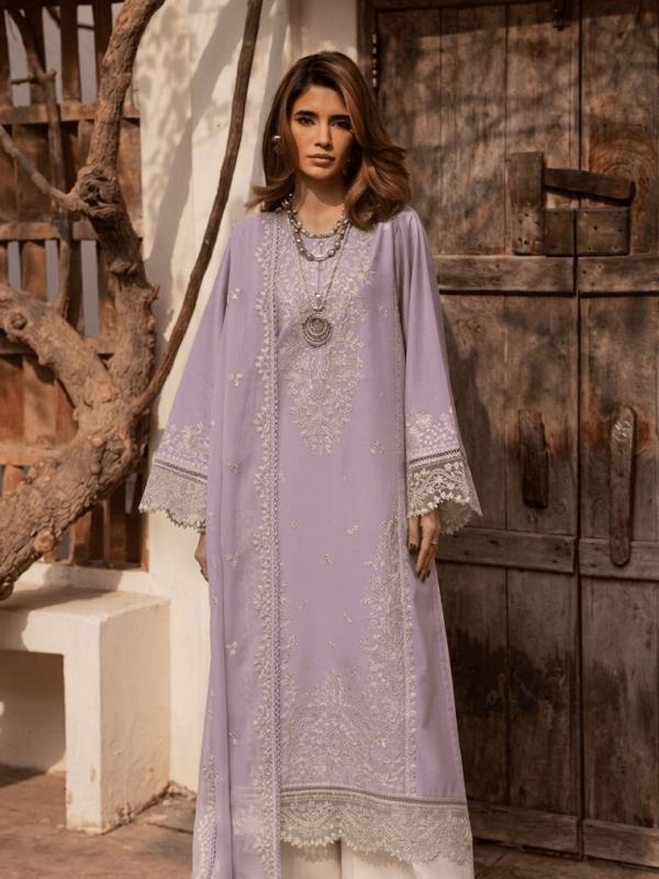 Batik Purple Luxury Lawn Collection Replica