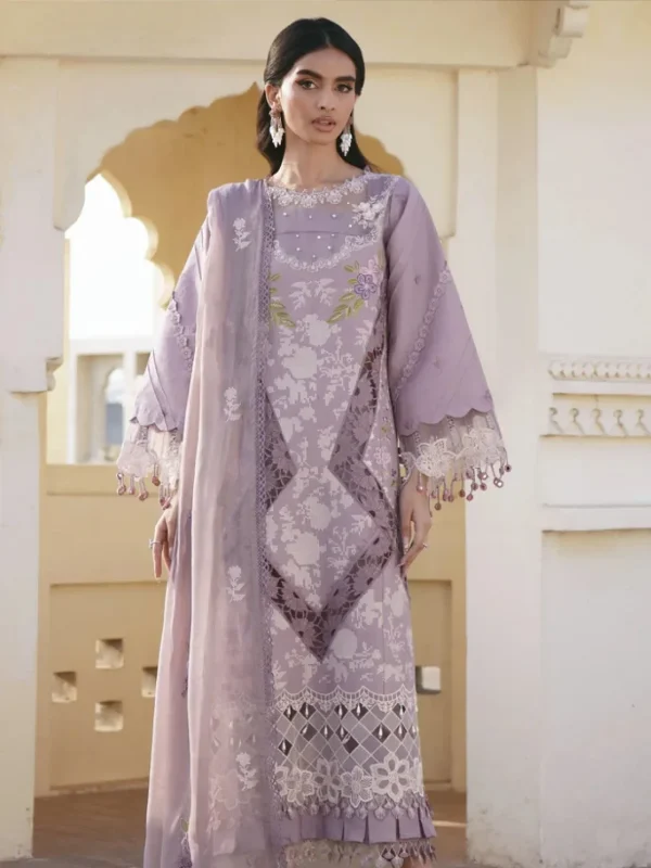 Parishay Mauve Luxury Lawn Collection Replica