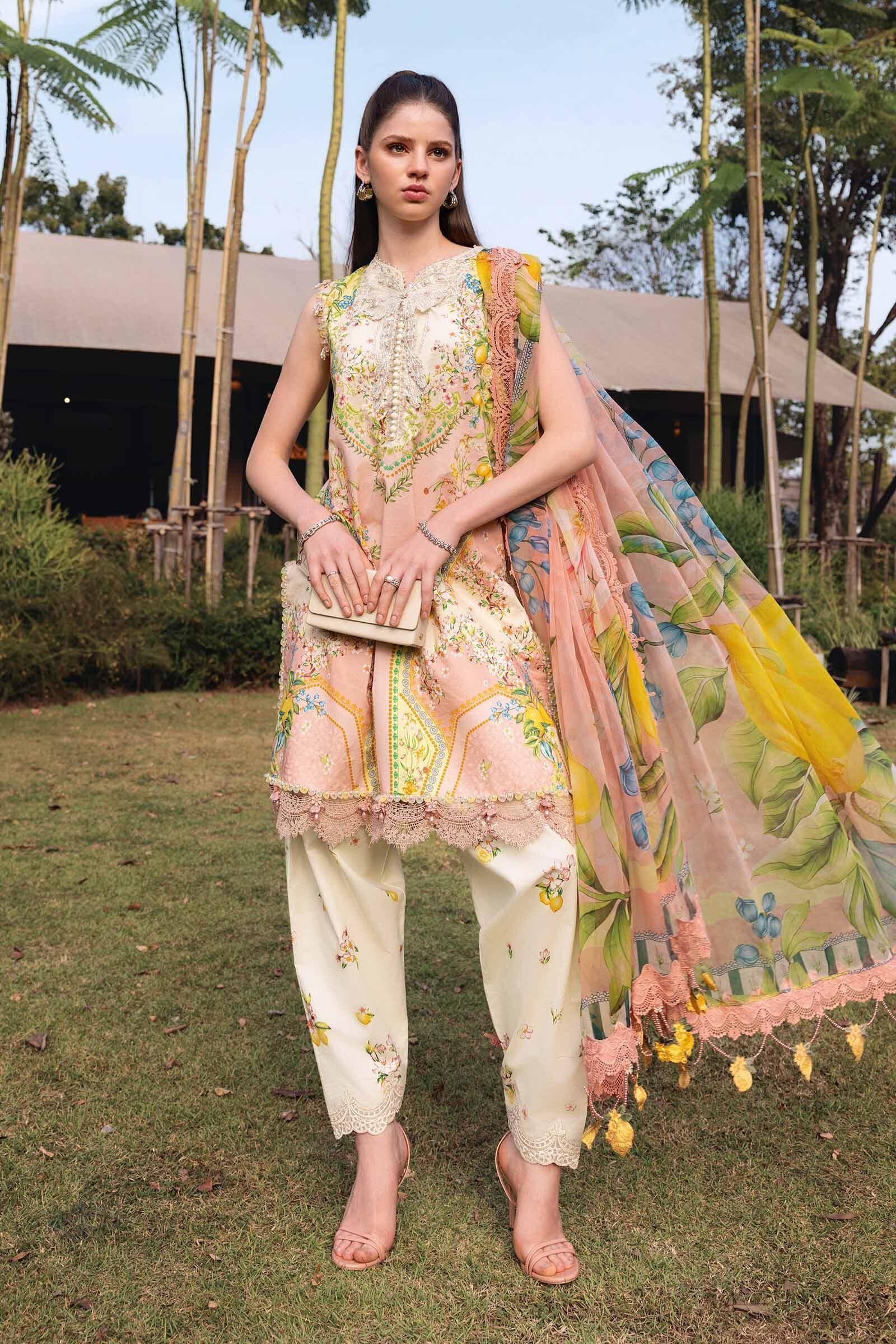 Maria B Peach  Printed Lawn Collection Replica