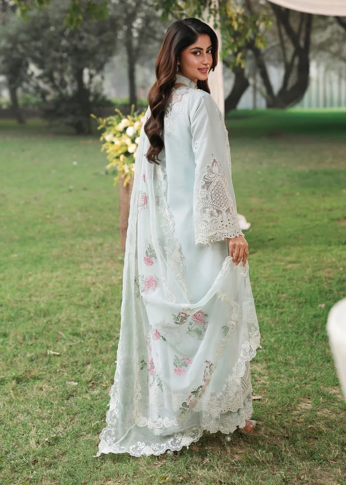 Alternative view of Sardinia Grey Luxury Lawn Collection Replica