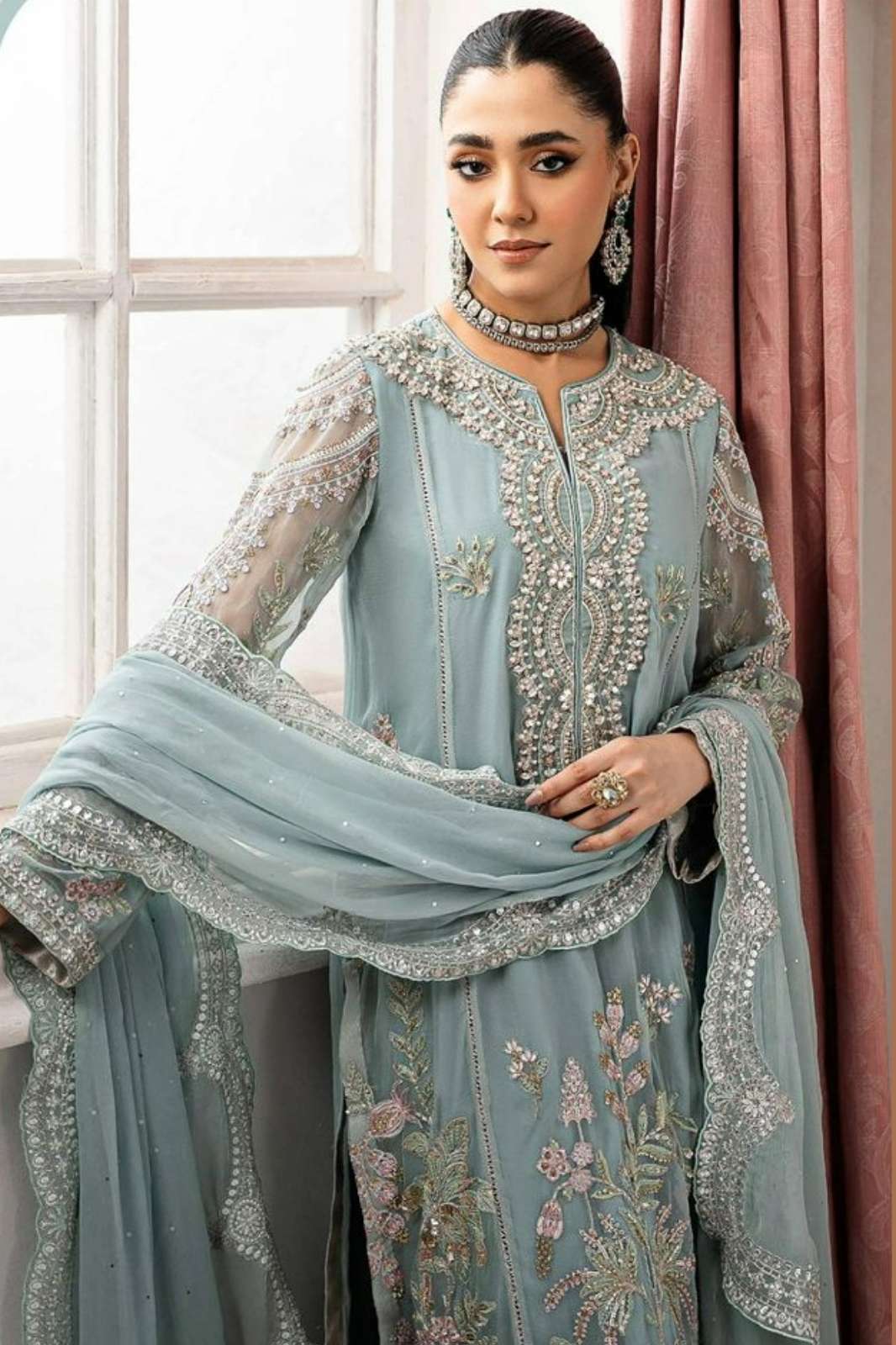 Imrozia Sea Green Formal Collection Chiffon Replica - Image 2