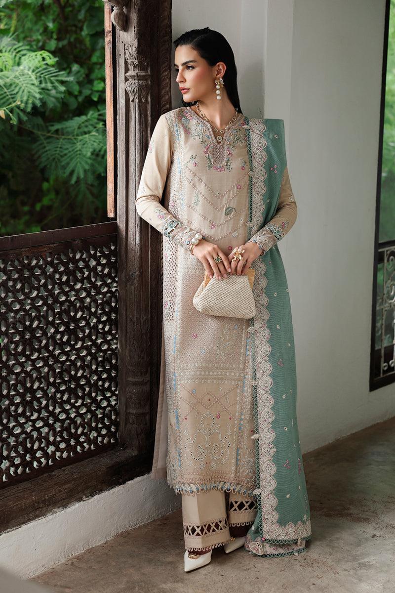 Alternative view of Qalamkar Skin Luxury Lawn Collection Replica