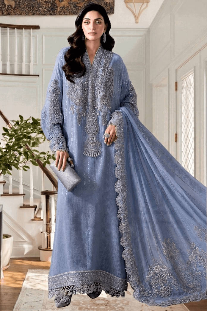 Maria B Grey Formal Collection Chiffon Replica