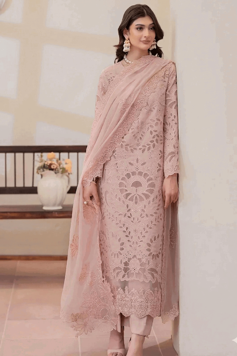 Imrozia Peach Luxury Lawn Collection Replica