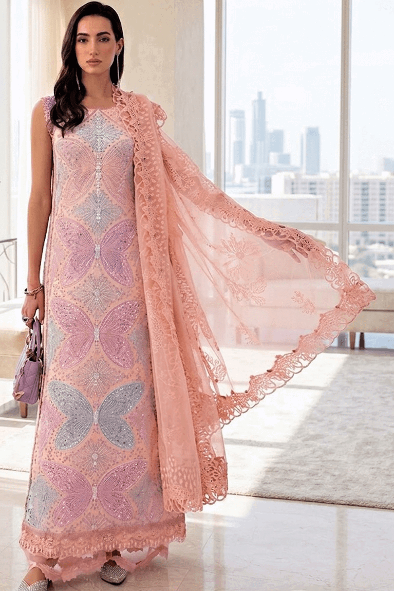 Maria B Pink Luxury lawn Collection Replica