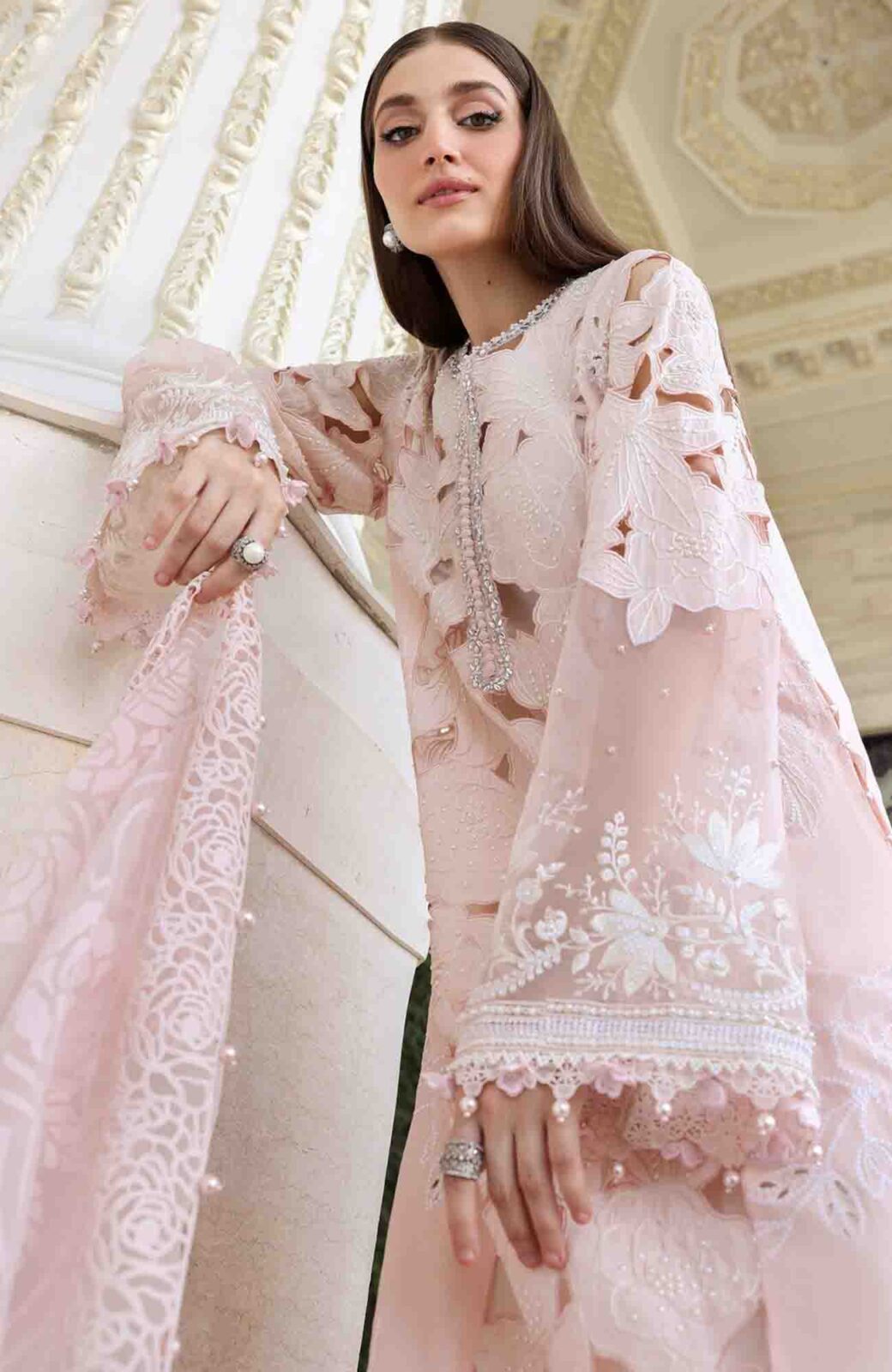 Maria B Pink Luxury Lawn Collection Replica - Image 3