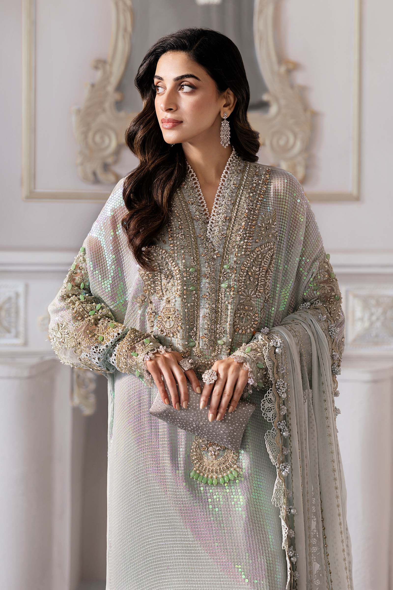 Alternative view of Maria B Seagreen Luxury Lawn Collection Replica