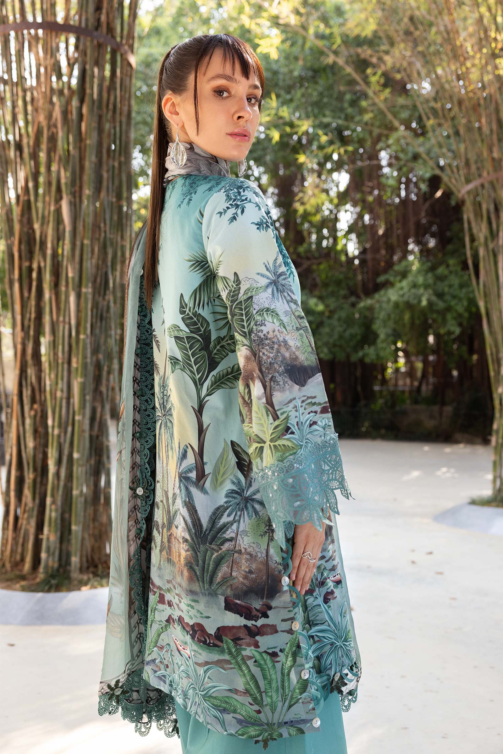 Maria B Green Printed Lawn Collection Replica - Image 3