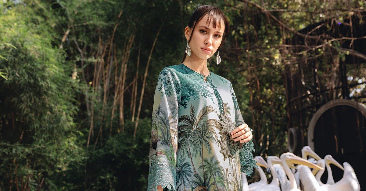 Maria B Green Printed Lawn Collection Replica - Image 2