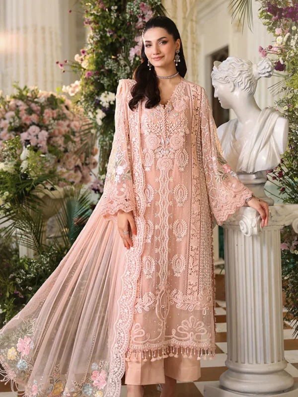 Maria B Pink Chiffon Formal Collection Replica