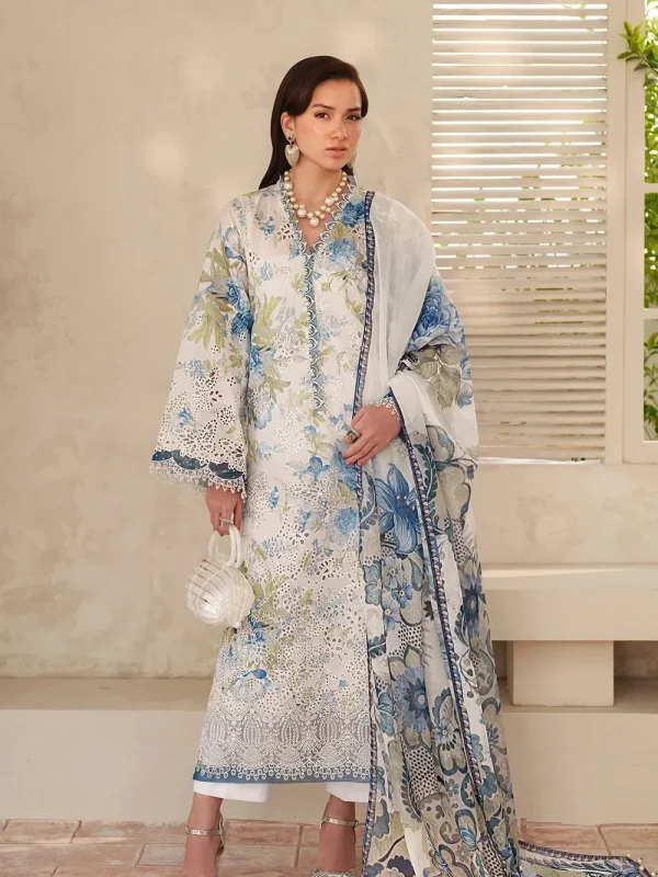 Baroque White Luxury Swiss Lawn Collection Replica
