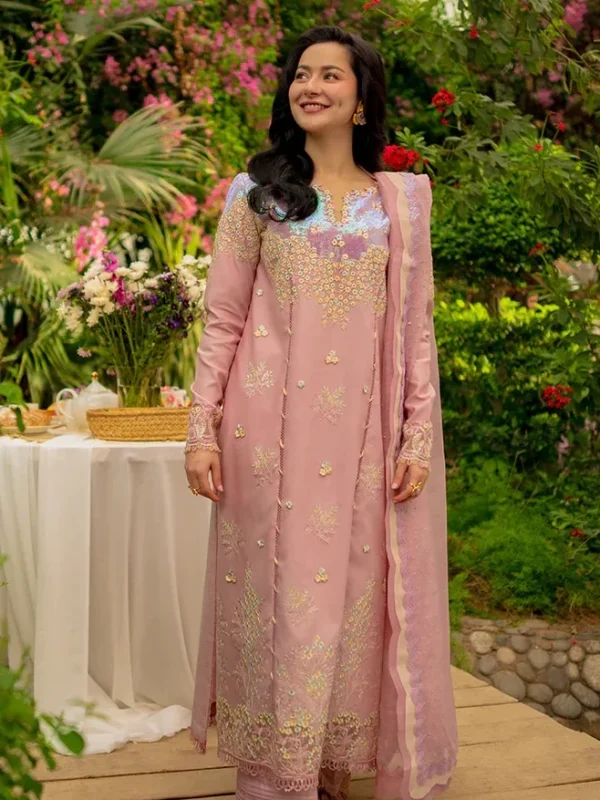 Rang Rasiya Pink Luxury Lawn Collection Replica