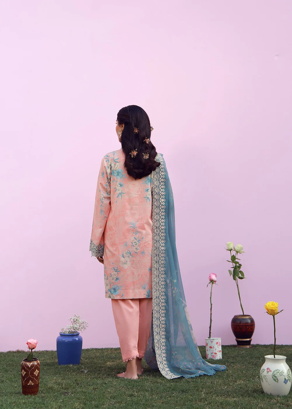 Maria B Pink Printed Lawn Collection Replica - Image 3